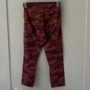lululemon athletica Kids' Burgundy Red Camo Leggings